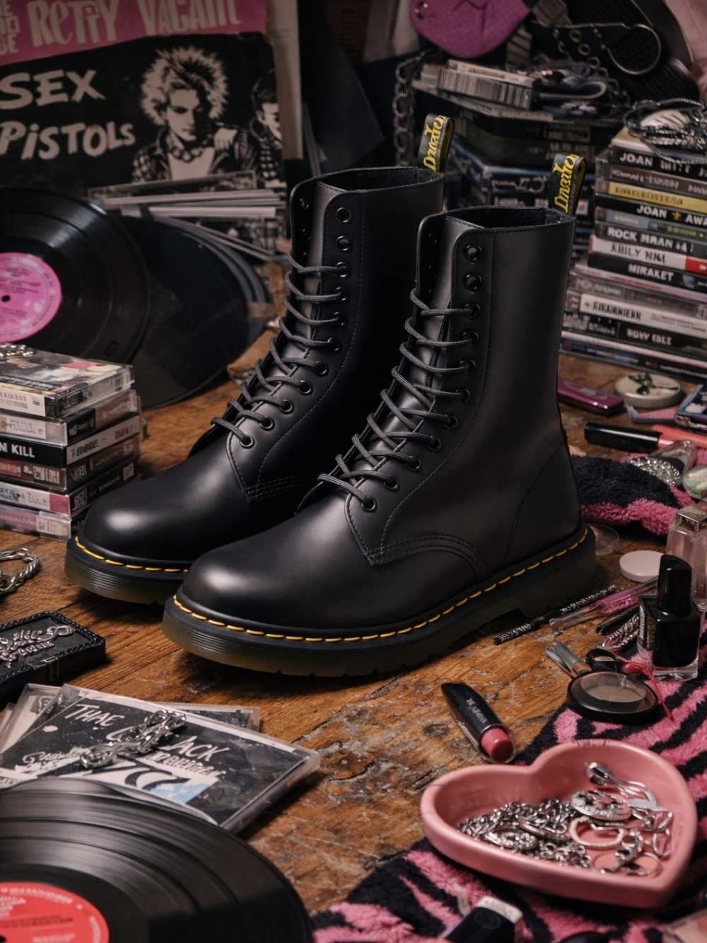 Dr. Martens 1490 Smooth Leather Boots – Women’s 10 – Black